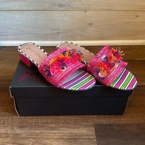 Betsey Johnson Peyton Raffia Beaded Sandals - Size 7 - Brand new!